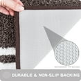 thumbnail image 5 of Non-slip Bathroom Rug 20" x 30" - Super Absorbent & Quick Dry Shaggy Microfiber Bath Mat, Machine Washable Plush Throw Rug for Bathtub, Shower and Sink, Brown, 5 of 6