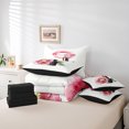 thumbnail image 6 of Castle Fairy Pink Fashion Bedding Comforter Set,Romantic Flower Peony Queen Bedding Sets, 6 of 8