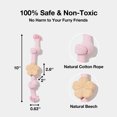 thumbnail image 3 of VETRESKA Cherry Blossom Knot Dog Rope Toys Tug of War Interactive Chew Toys for Aggressive Dog Pink, 3 of 11