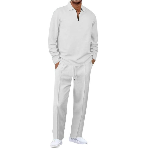 Mens 2 Piece Sweat Suits Long Sleeve Pullover and Sweatpants Gym Running Outfits Sets, 3XL