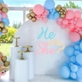 thumbnail image 2 of He Or She Decal Sign，Gender Reveal Party Wall Stickers，Baby Shower Balloon Arch Backdrop Decal，Gender Reveal Party Background Sticker，Baby Shower Balloon Arch Decor, 2 of 8