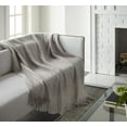 thumbnail image 3 of Crafted by Catherine Gray Faux Mohair Throw 50" x 60", Luxury Soft Cozy, 3 of 5