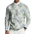 thumbnail image 2 of CharmCyan Men’s Long Sleeve Crew Neck Sweater with Abstract Floral Print Lightweight Knit Pullover Casual Fit Top for Everyday Wear White S, 2 of 6