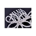 thumbnail image 3 of Silvertone Genuine Rhinestone Encrusted Flower Swirl Fashion Bridal Hair Comb, 3 of 3