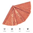 thumbnail image 4 of Washranp 24/35inch Sequin Christmas Tree Skirt,Vibrant Color Xmas Tree Mat for Christmas Holiday Party Decorations, 4 of 4
