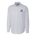 thumbnail image 2 of Men's Cutter & Buck  Light Blue Citadel Bulldogs Vault Striped Stretch Oxford Long Sleeve Dress Shirt, 2 of 3