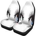 thumbnail image 2 of RYLABLUE Set of 2 Car Seat Covers Blue Abstract Green Eye Long Lashes Beautiful Beauty Body Universal Auto Front Seats Protector Fits for Car,SUV Sedan,Truck, 2 of 5