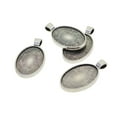 thumbnail image 3 of 20pcs Oval Pendant Tray Glass Cabochon Setting Blank Bezel DIY, 3 of 8