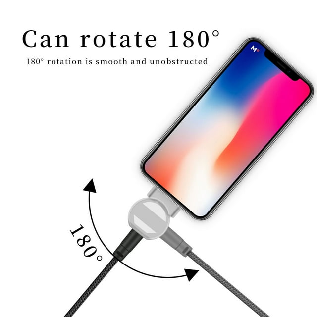 180 Degree Rotating Magnetic USB Cable charging cord magnetic charging Mobile Phone Fast Charger Cord Micro/Type-c/8 Pin Head