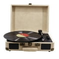 thumbnail image 2 of 33/45/78 RPM Vintage Brown Wireless Bluetooth Ortable Suitcase Turntable Vinyl Record Phone Player Aux-in Line-out 100-240V Hot ,Accurate Channel Search, 2 of 7