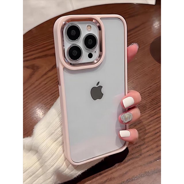 Funda blanda antiimpacto de silicona/acrílico con marco galvanizado para iPhone 13/12/11 Pro Max/X/XS XR/7/8 Plus Deng Xun unisex