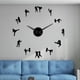 thumbnail image 5 of Reloj de pared grande DIY con espejo adhesivo sin marco, silencioso, decorativo, karate y taekwondo. negro 27 pulgadas, 5 of 5