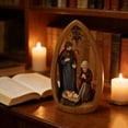 thumbnail image 4 of Figura de la Natividad de resina, adorno de la Sagrada Familia, estatua de María, José y el Niño Jesús, centro de mesa navideño religioso, regalo para cristianos, 4 of 8