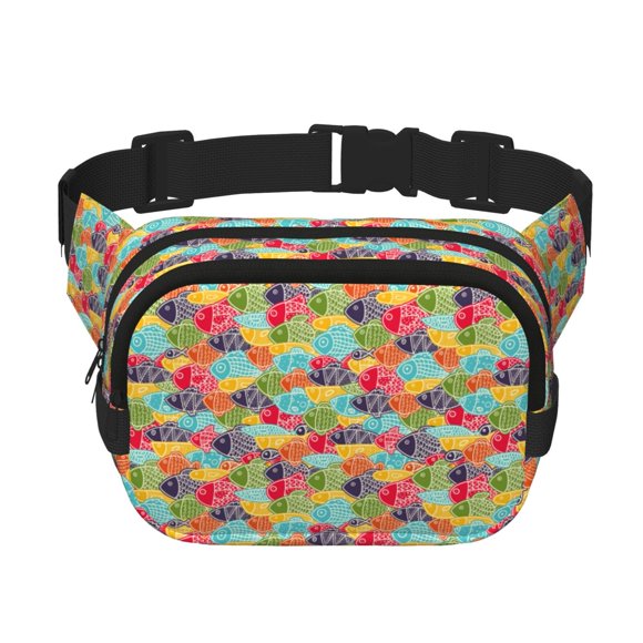 Gaeub Colorful Fish 2 print Collapsible Cooler Bag Insulated,Leakproof Food Bag for Hot or Cold Food Delivery,Travel Insulated Bag, or Beach Cooler Bags