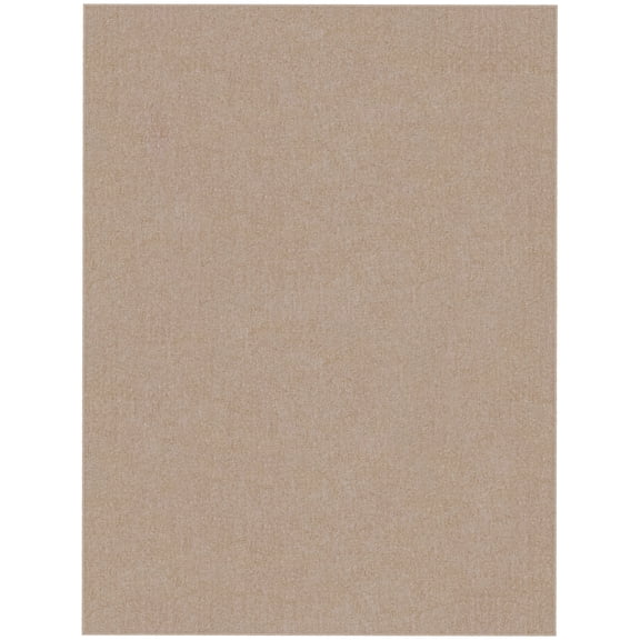 Ottomanson Non-Slip Area Rug for Living Room 5' x 6'6" Stain-Resistant Low Pile Floor Carpet, Beige