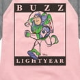 thumbnail image 3 of Toy Story 4 - Type Block Buzz - Toddler & Youth Girls Raglan Graphic T-Shirt, 3 of 5