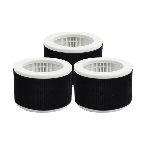 Nispira 3-in-1 True HEPA Replacement Filter Compatible with KOIOS and MOOKA EPI810 Air Cleaner Air Purifier. Odor Eliminator. 3 Stage Filtration. 3 Filters