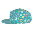 thumbnail image 3 of Daiia Donut print Flat Bill Hats Flat Brim Trucker Cap Baseball Cap Adjustable Classic Low Profile Hat Unconstructed Plain Cap, 3 of 9
