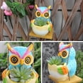 thumbnail image 3 of Tumotour Colorful Owl Basket Flowerpot Garden Railing Hanging Flowerpot Planting Pot, 3 of 10