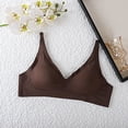 thumbnail image 6 of Jinhomg Wireless Bras for Women Push Up Plunge Seamless T-Shirt Bras No Underwire Supportive Full Coverage Bralettes Brown M, 6 of 6