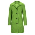 thumbnail image 5 of ClodeEU Women's Lapel Winter Pea Coat,Fall Single Breasted Mid Long Wool Blend Trench Coats Army Green,Womens Plus XXL, 5 of 8