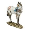thumbnail image 3 of Ebros Equestrian Tribal Beauty Medicine Spirit Horse Hand Crafted Statue 8" High Sun Palm Feathers Stallion Animal Decor Sculpture, 3 of 5