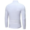 thumbnail image 6 of T-shirt Solid Color Long Sleeve Cotton Men Turtleneck Slim Basic Top for Spring, 6 of 7