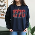 thumbnail image 4 of EcoLoom 1776 America Land Of The Free Long Sleeve Unisex Midweight Crewneck Sweatshirt, 4 of 4