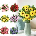 thumbnail image 5 of Artificial Flowers Snowflake Sunflower Faux Bouquet for Living Room Decor Home Decoration Centerpiece No Maintenance Floral Arrangement, 5 of 5