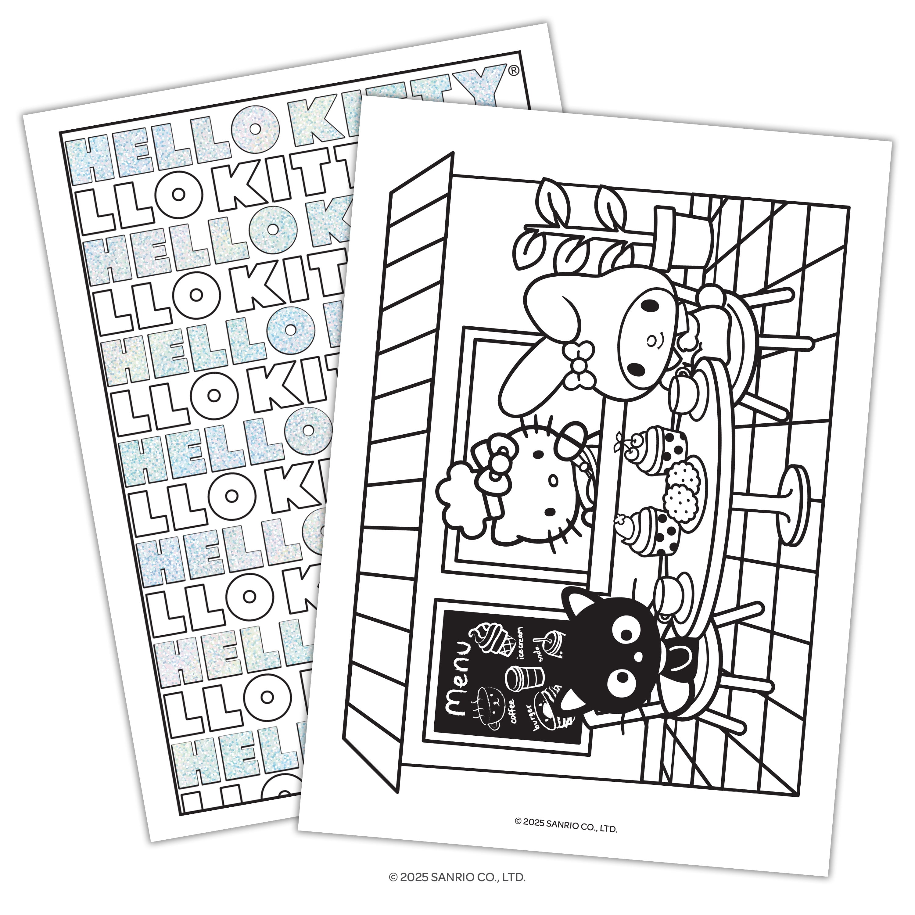 Hello Kitty Glitter Coloring Book for Kids – 32 Pages with Sparkly Glitter Accents – Fun Activity Book by Bendon, Paperback