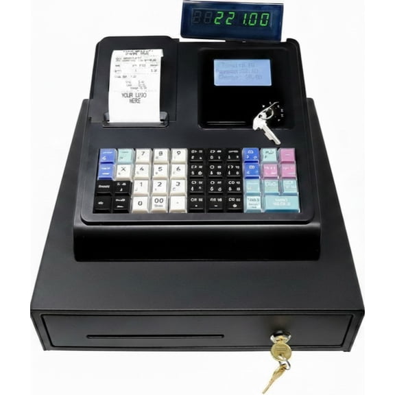 Nadex Coins Cash Register with Built-in Reports and Electronic Journal, 50 Departments, Thermal Printer