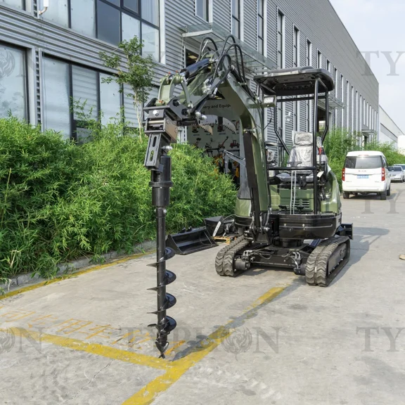 TYPHON Hydraulic Auger Attachment for 2–3 Ton TERROR XXV Mini Excavators