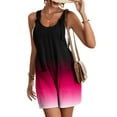 thumbnail image 2 of Fortune Women Loose Jumpsuits Suspender Bib Overalls Gradient Shorts Rompers with Pockets, 2 of 7