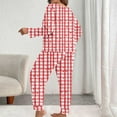 thumbnail image 6 of Censtreet Plus Size Women's Heart Printed Pajamas Sets 2 Piece Long Sleeve Pj Sleepwear Soft Comfy Tops and Pants XL-5XL, 6 of 7