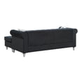 thumbnail image 5 of Sofa Chaise with Tufted Design, Black Living Room Seating, 5 of 9