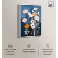 thumbnail image 2 of Floral Blues Canvas Blue Floral Abstract Wall Art by Art Remedy, White Frame, 36" x 54", 2 of 7