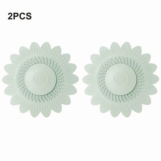 Cubierta de fregadero de silicona for drenaje de piso de girasol | Alfombra antiolor for baño | Tapón de drenaje de bañera | Filtro antibloqueo del cabello | Elementos esenciales de cocina y baño.