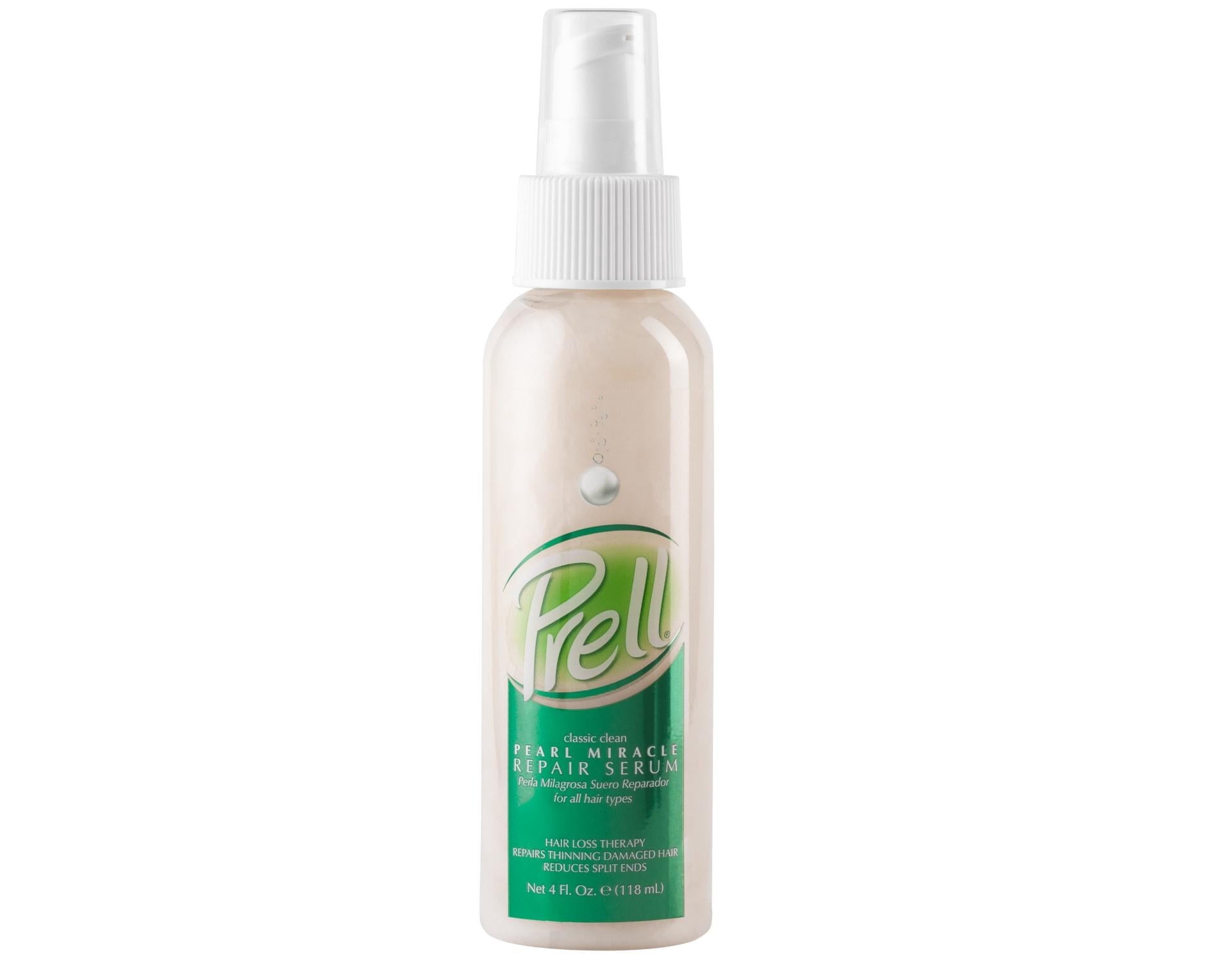 (3 pack) Prell Classic Clean Pearl Miracle Repair Serum for All Hair Types Hair Loss Therapy Repairs Thinning Damaged Hair Reduces Split Ends 4 fl oz