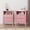 Pink, variant on CozyHome Fluted Nightstand Set of 2, Modern Side Table with 2 Drawers & Storage Shelf, Wood End Table for Living Room, Bedroom, Beige
