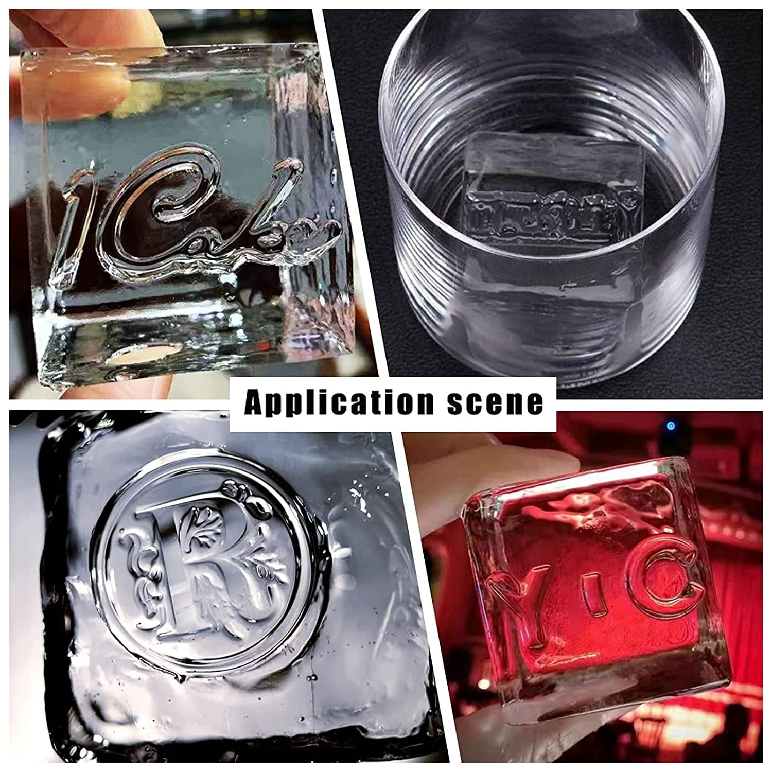  Personalized Ice Cube Stamp Custom, Ice Stamp Mold Cube Custom  for Business Drinks Bar Making DIY Crafting : Arts, Crafts & Sewing