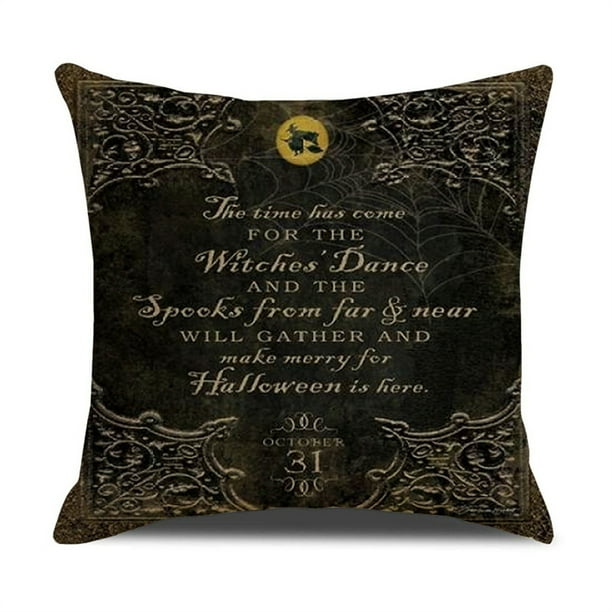 Advancent Funda de almohada decorativa, decoración de Halloween, funda de almohada acogedora con patrón de calabaza, funda de cojín cuadrada para sofá, Decoración del hogar once SXYM42 Advancent HA060851-11B