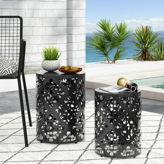 Iron - Elegant Frame Design - Sunroom - Aesthetically Pleasing Side Tables