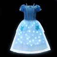 thumbnail image 3 of Disney-disfraz de princesa Tinker Bell con luz LED para niñas, vestido de Hada de flores verdes, elfo, caramelo, mariposa brillante, fiesta de Halloween, 3 of 5