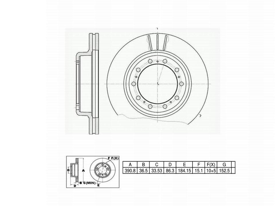 Winstop Brake Rotor, Rear WS233756, Chevrolet C5500 Kodiak 1991