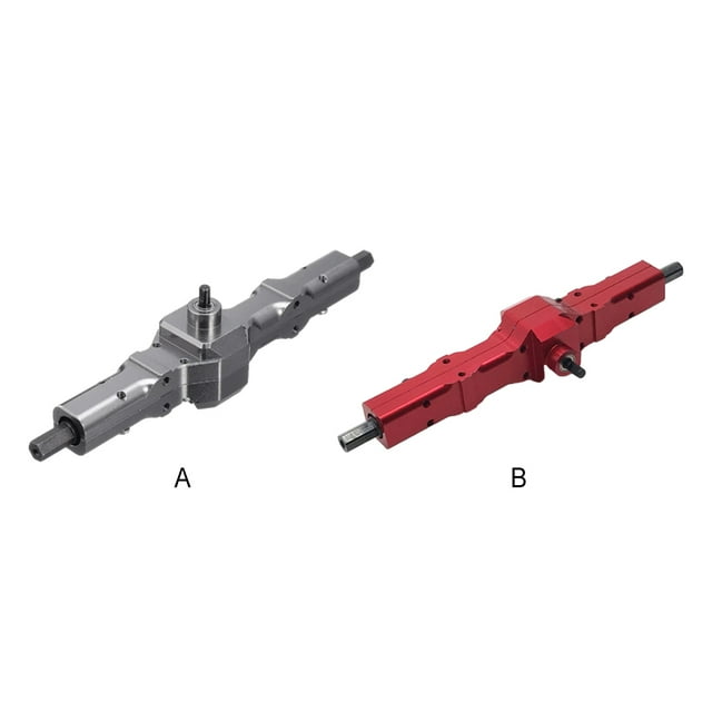 Ruiboury Aluminum alloy rear gear box housing for WPL 1/16 D12 Metal Front Intermediate Rear Axle For WPL B16 red