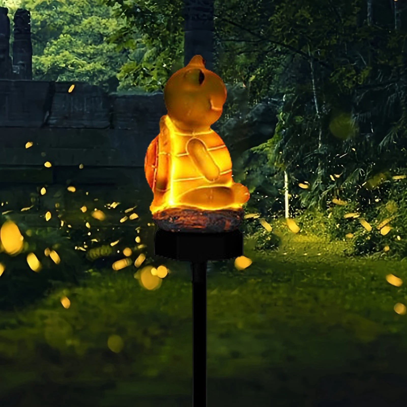 Solar Outdoor Ground Insert Light, Cute Animal Resin Light Stakes Ornaments, Solar Garden Lights Statues Decor, for Yard, Lawn, Pathway, Walkway, Gifts for Housewarming, Animal Lovers