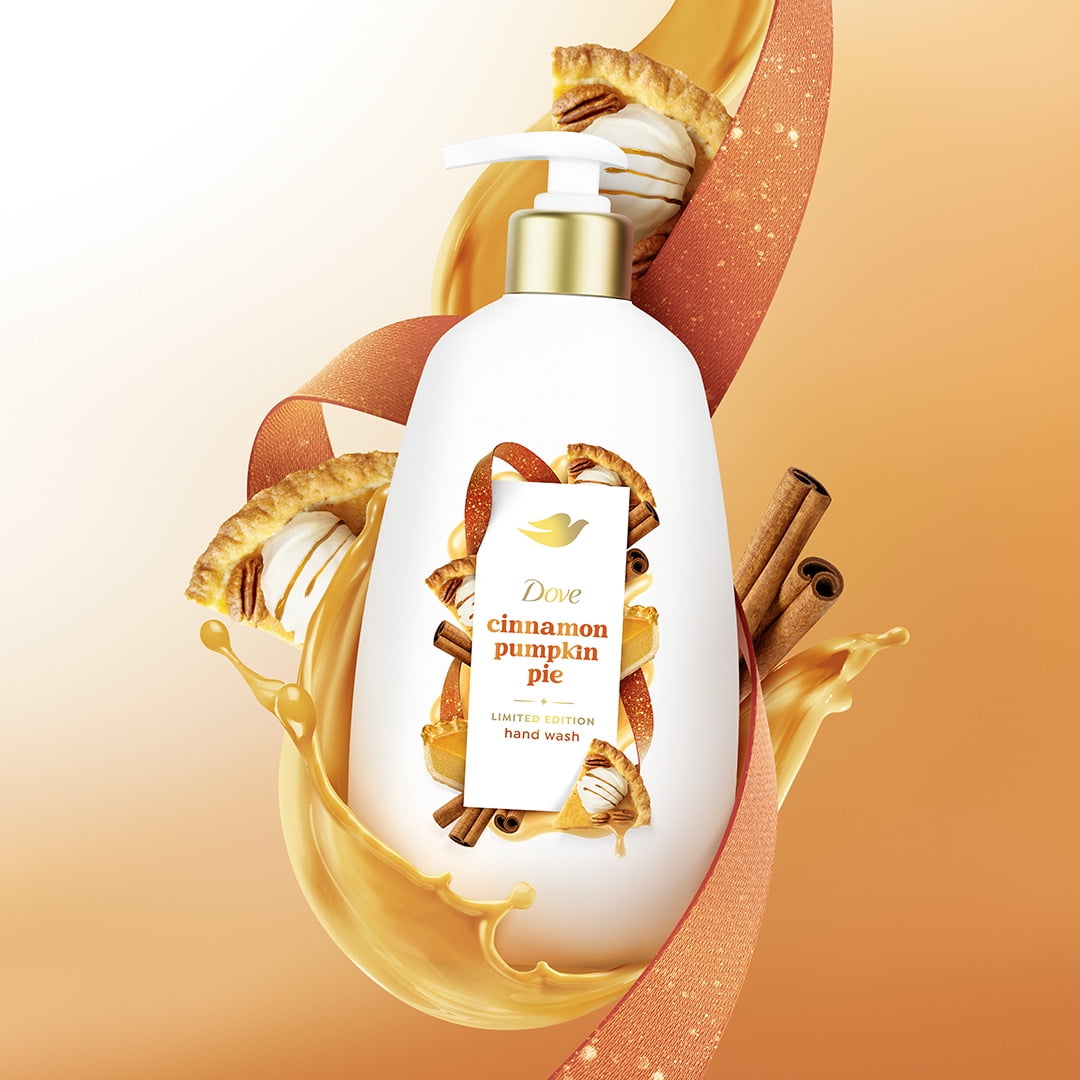 (2 pack) Dove Liquid Hand Wash Cinnamon Pumpkin Pie Holiday Treats Limited Edition, 12 fl oz