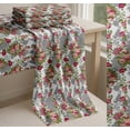 thumbnail image 6 of Soimoi White Cotton Voile Fabric Leaves & Grandiflora Roses Floral Decor Fabric Printed Yard 56 Inch Wide, 6 of 7