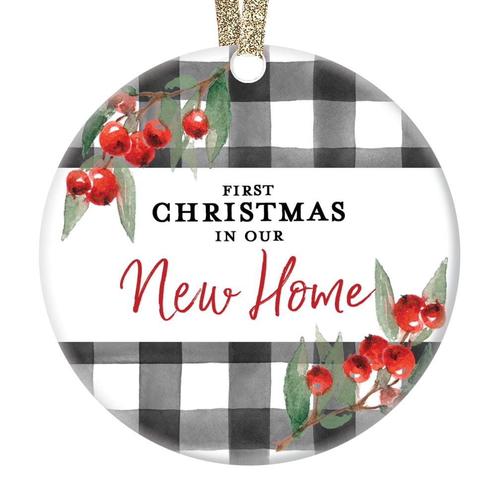 DIGIBUDDHA New Home Ornament Christmas 1st First Time Homeowner Ceramic