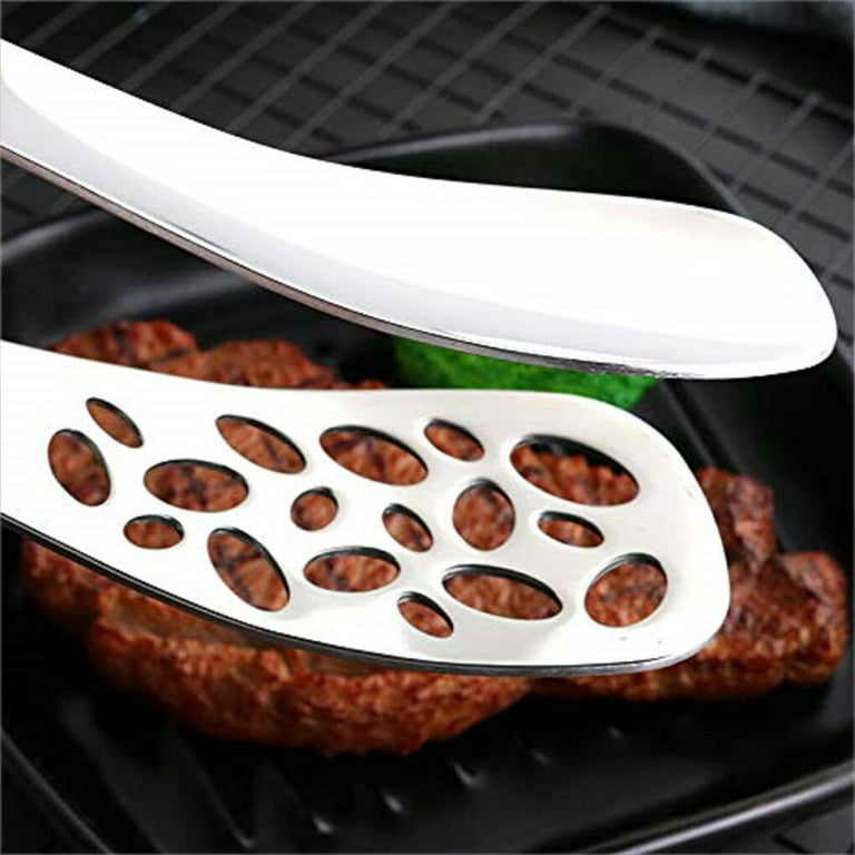 1pc Stainless Steel Wide Spatula Tongs For Steak, Fish, Bread, Bbq, Cooking,  Kitchen, Restaurant, Bakery